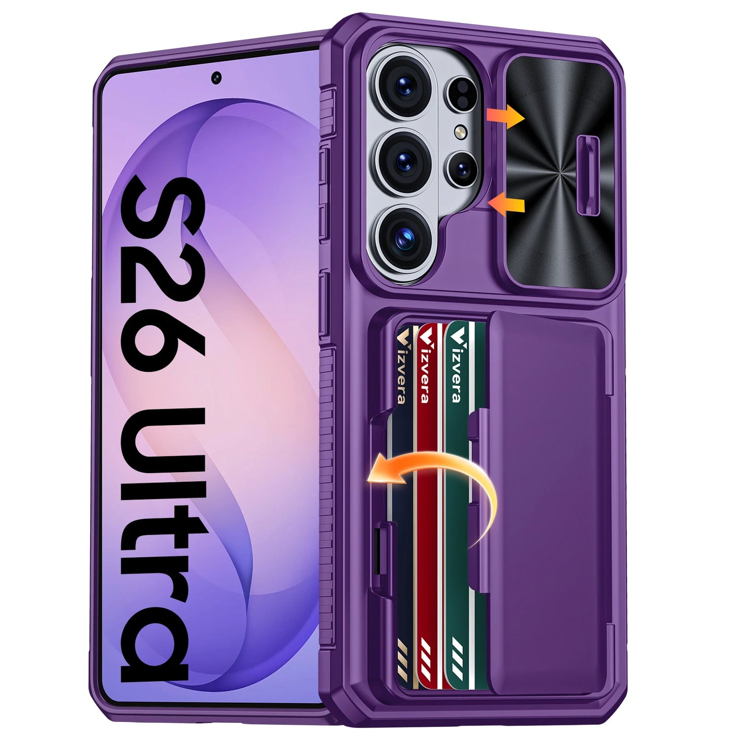 Galaxy Wallet Card Holder Kickstand Case