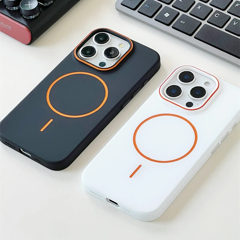 iPhone MagSafe Color-block Matte Case