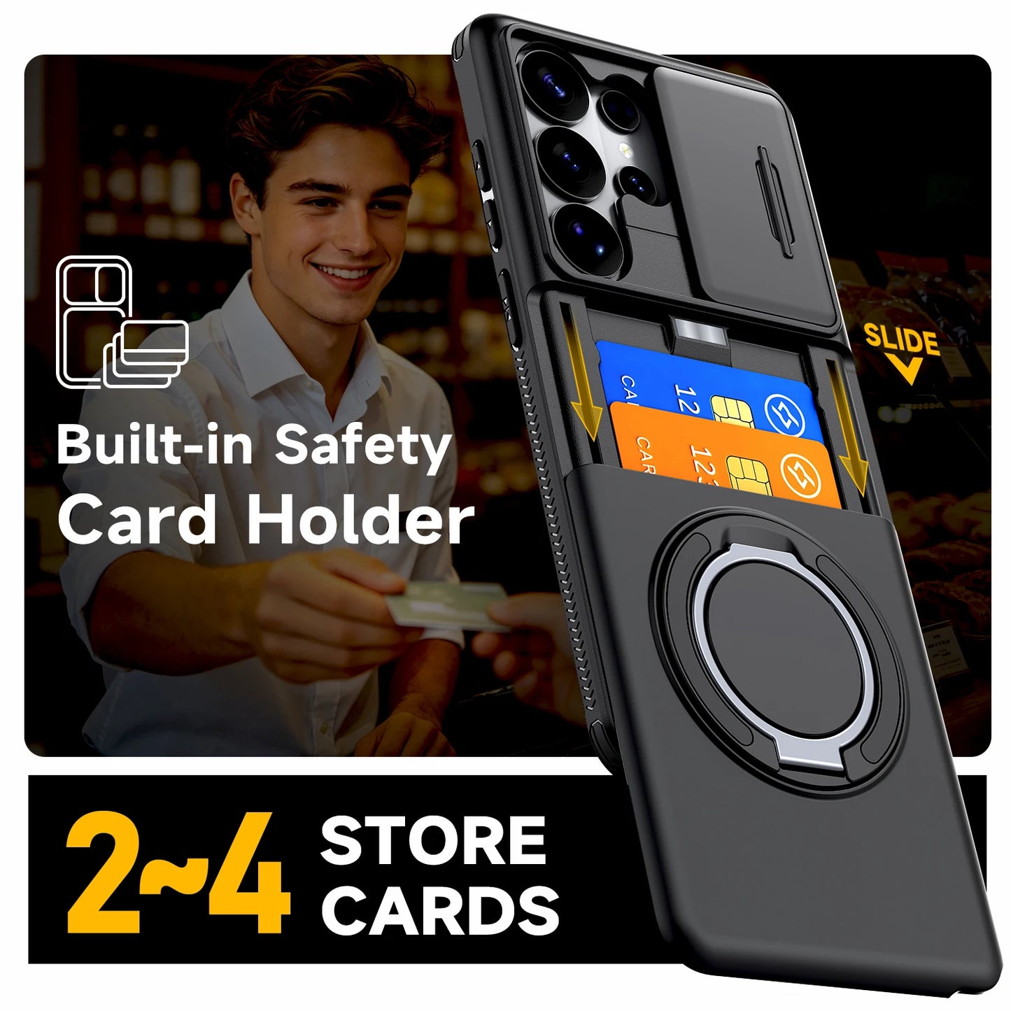 Galaxy Wallet Card Slot Stand Case
