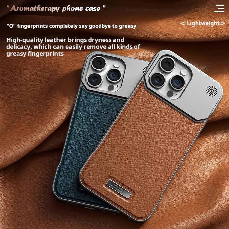 iPhone MagSafe Aromatherapy Leather Case