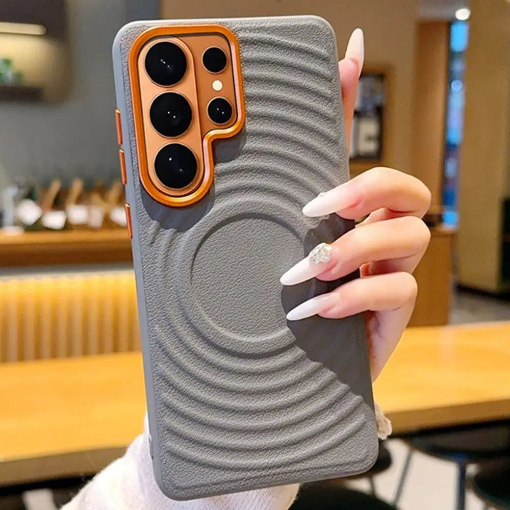 Galaxy Magnetic Ripple Leather Case