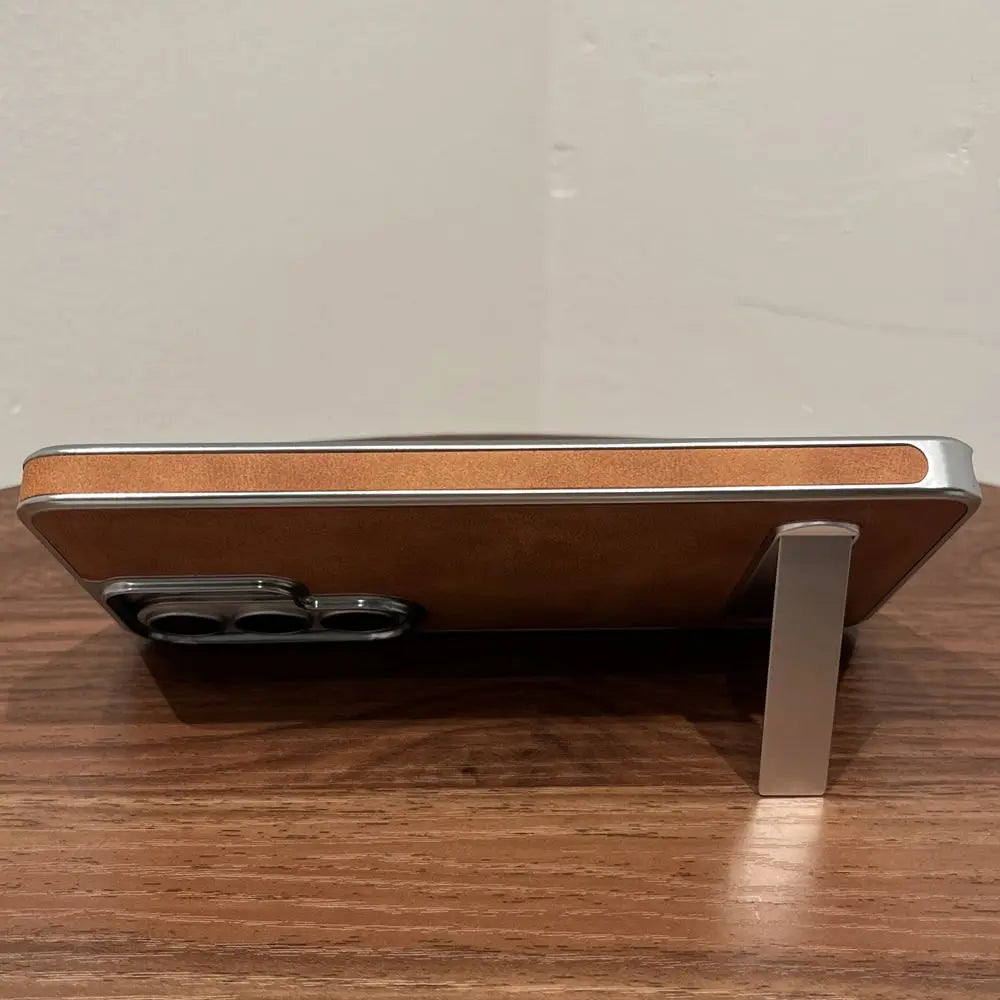 Galaxy Leather Plating Foldable Case