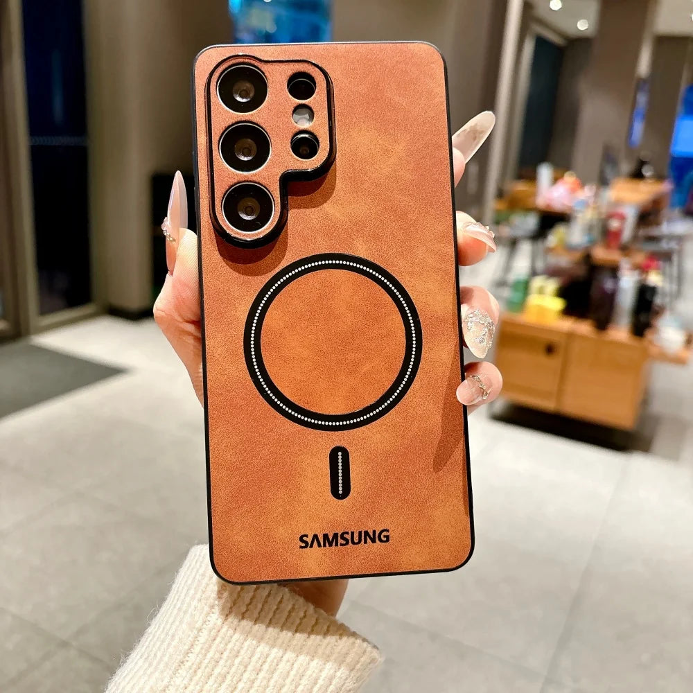 Samsung MagSafe Leather Shockproof Case