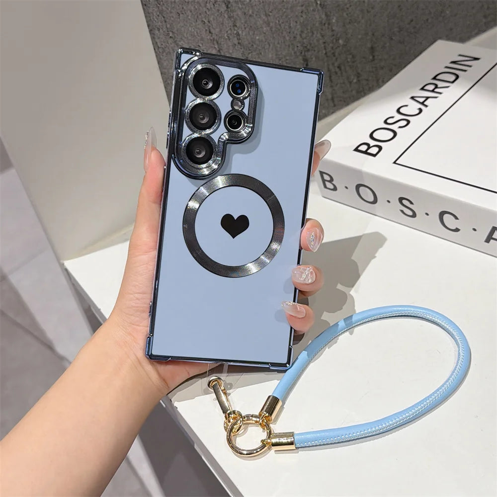Samsung Magnetic Love Heart Lanyard Case