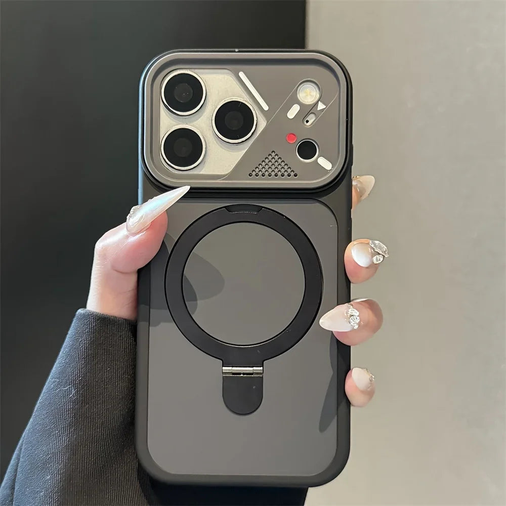 iPhone MagSafe Metal Ring Holder Case