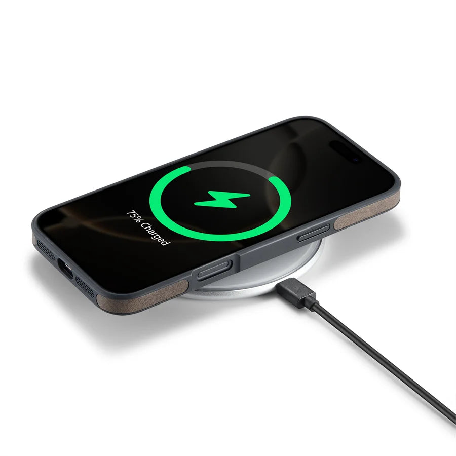 iPhone MagSafe Leather Logo View Case