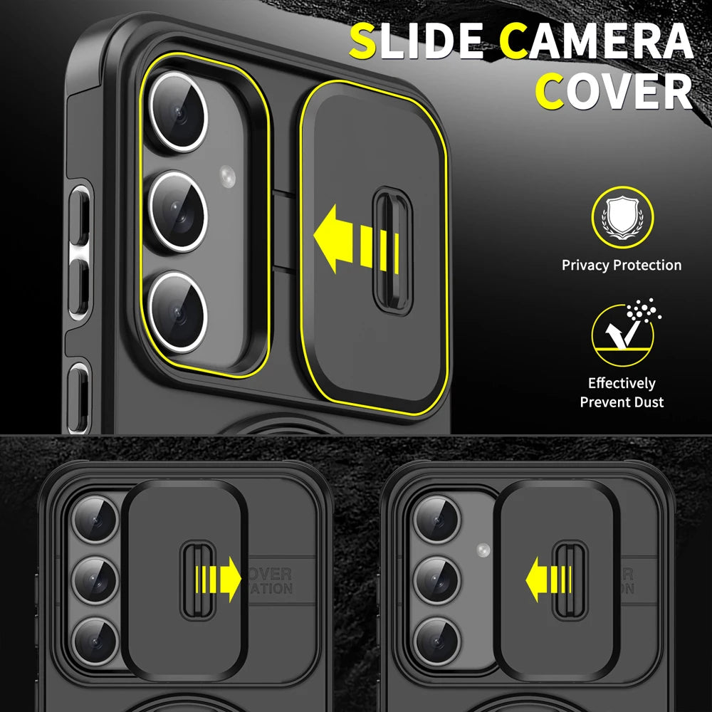Galaxy Magnetic Armor Slide Camera Case