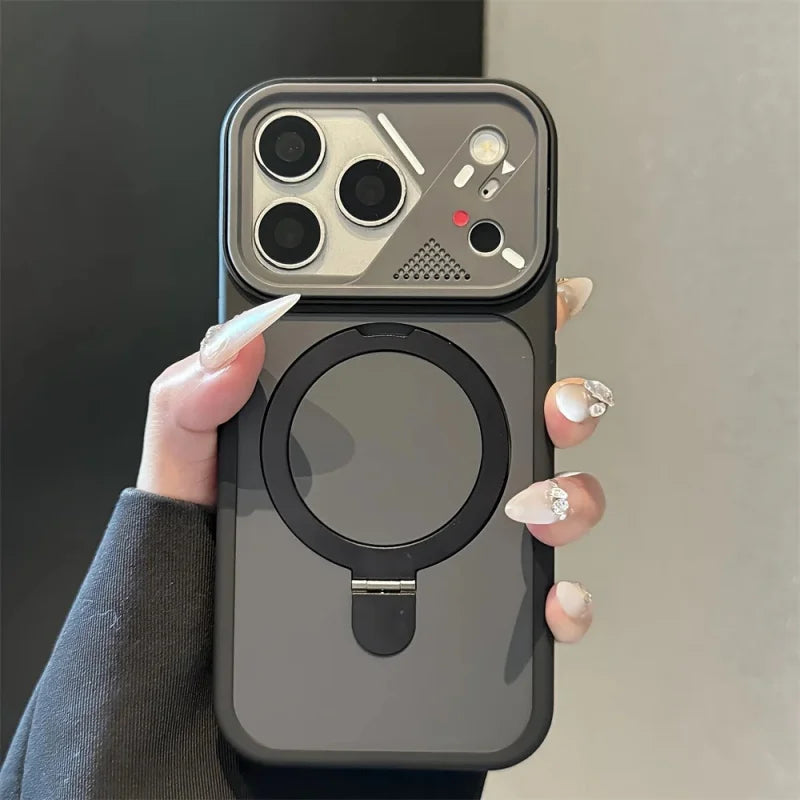 iPhone MagSafe Metal Ring Holder Case