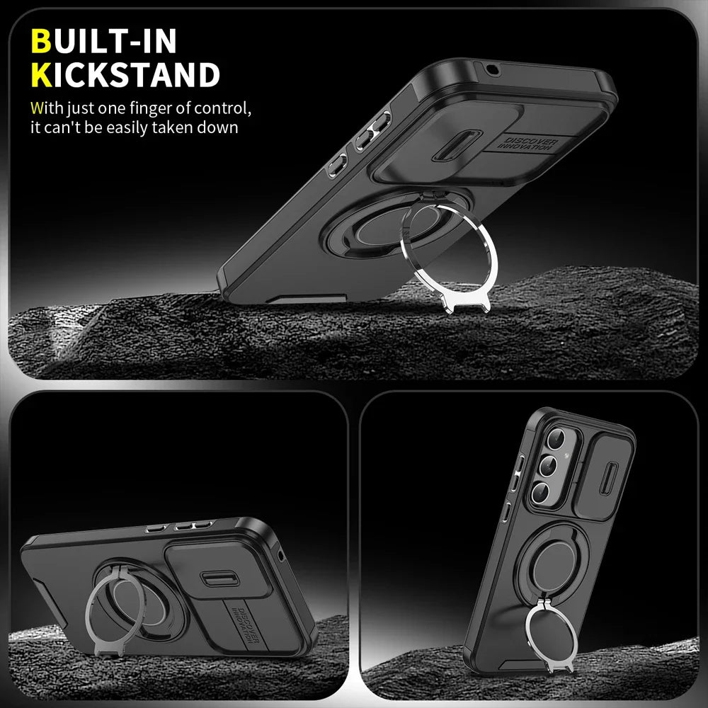 Galaxy Magnetic Armor Slide Camera Case