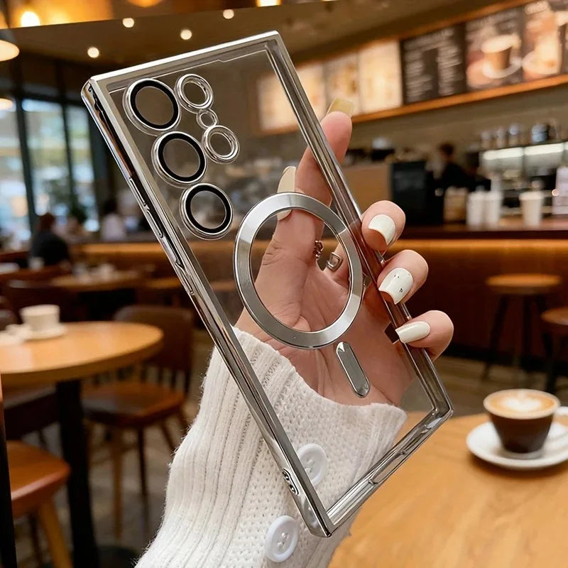Galaxy Magnetic Clear Plating Case
