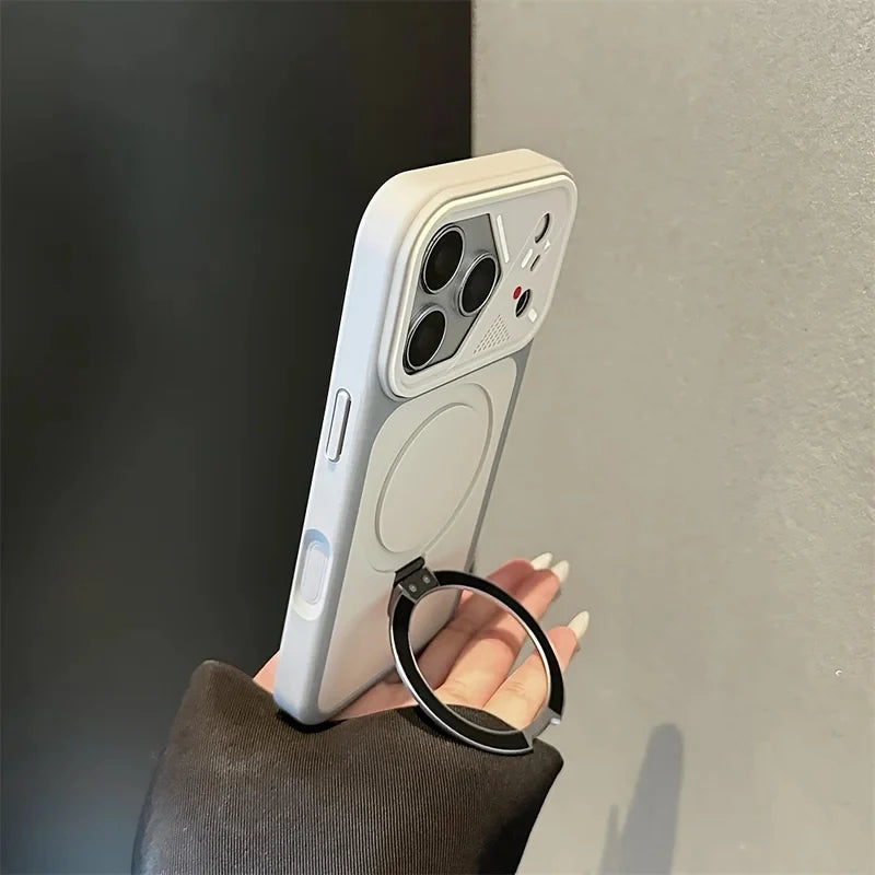 iPhone MagSafe Metal Ring Holder Case