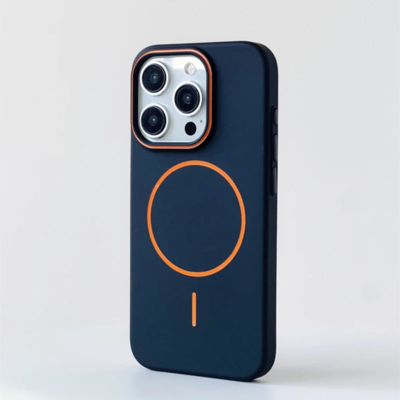 iPhone MagSafe Color-block Matte Case