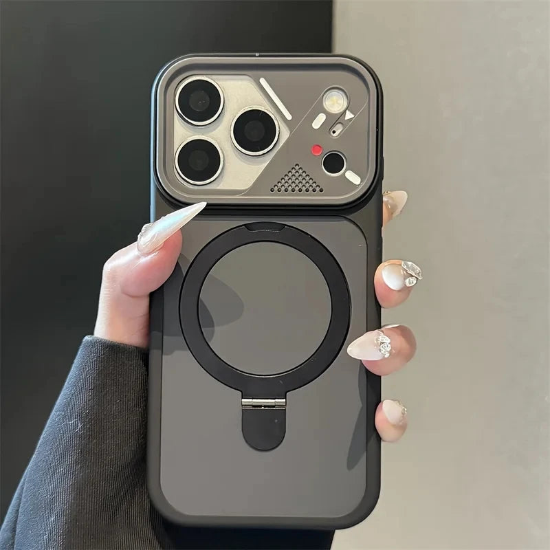 iPhone MagSafe Metal Ring Holder Case