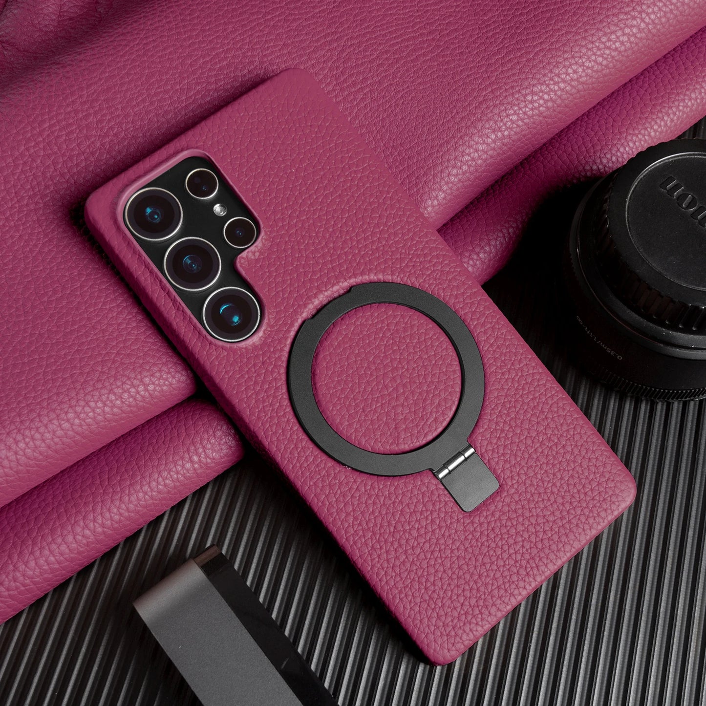 Galaxy Lychee Leather Foldable Case