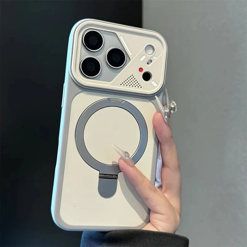iPhone MagSafe Metal Ring Holder Case