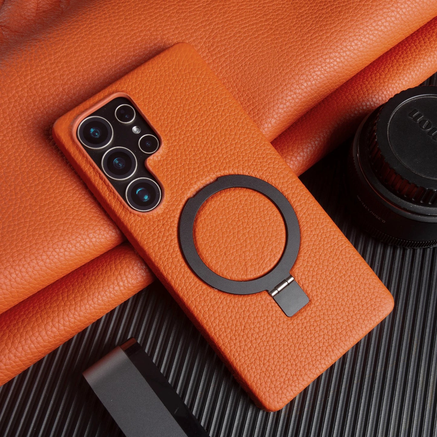 Galaxy Lychee Leather Foldable Case