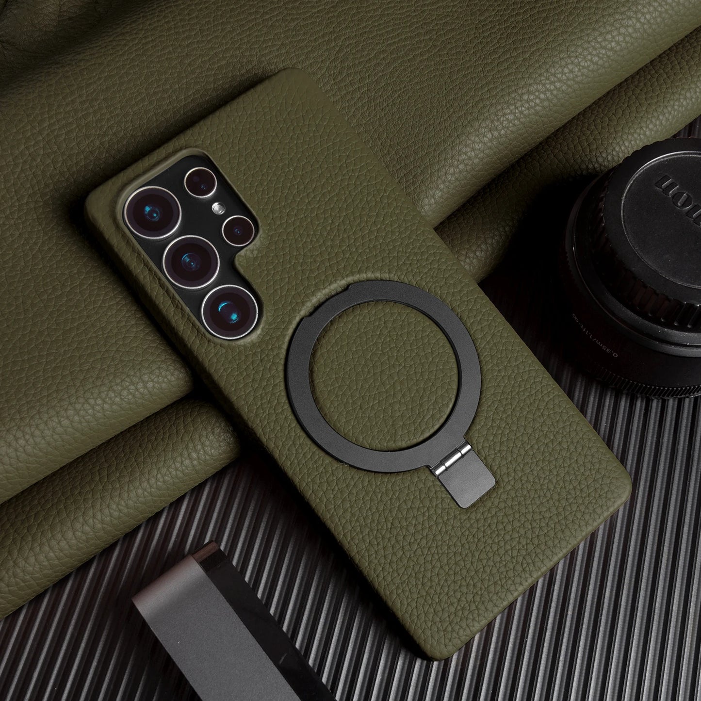 Galaxy Lychee Leather Foldable Case