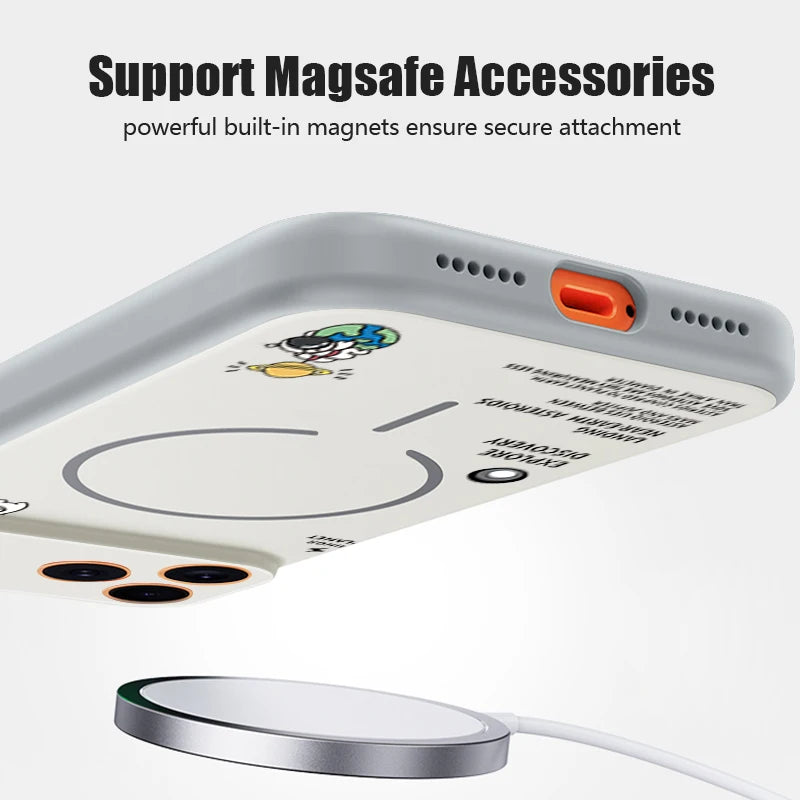 iPhone MagSafe Astronaut Pattern Case