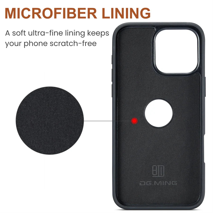 iPhone MagSafe Leather Logo View Case