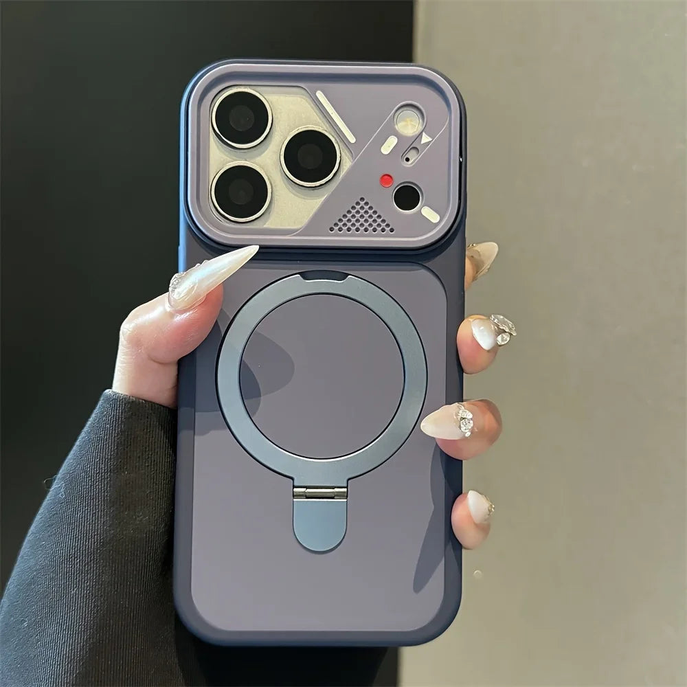iPhone MagSafe Metal Ring Holder Case