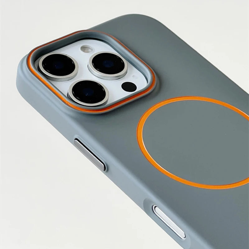 iPhone MagSafe Color-block Matte Case