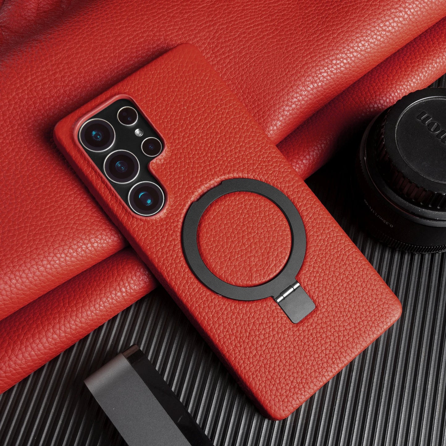 Galaxy Lychee Leather Foldable Case