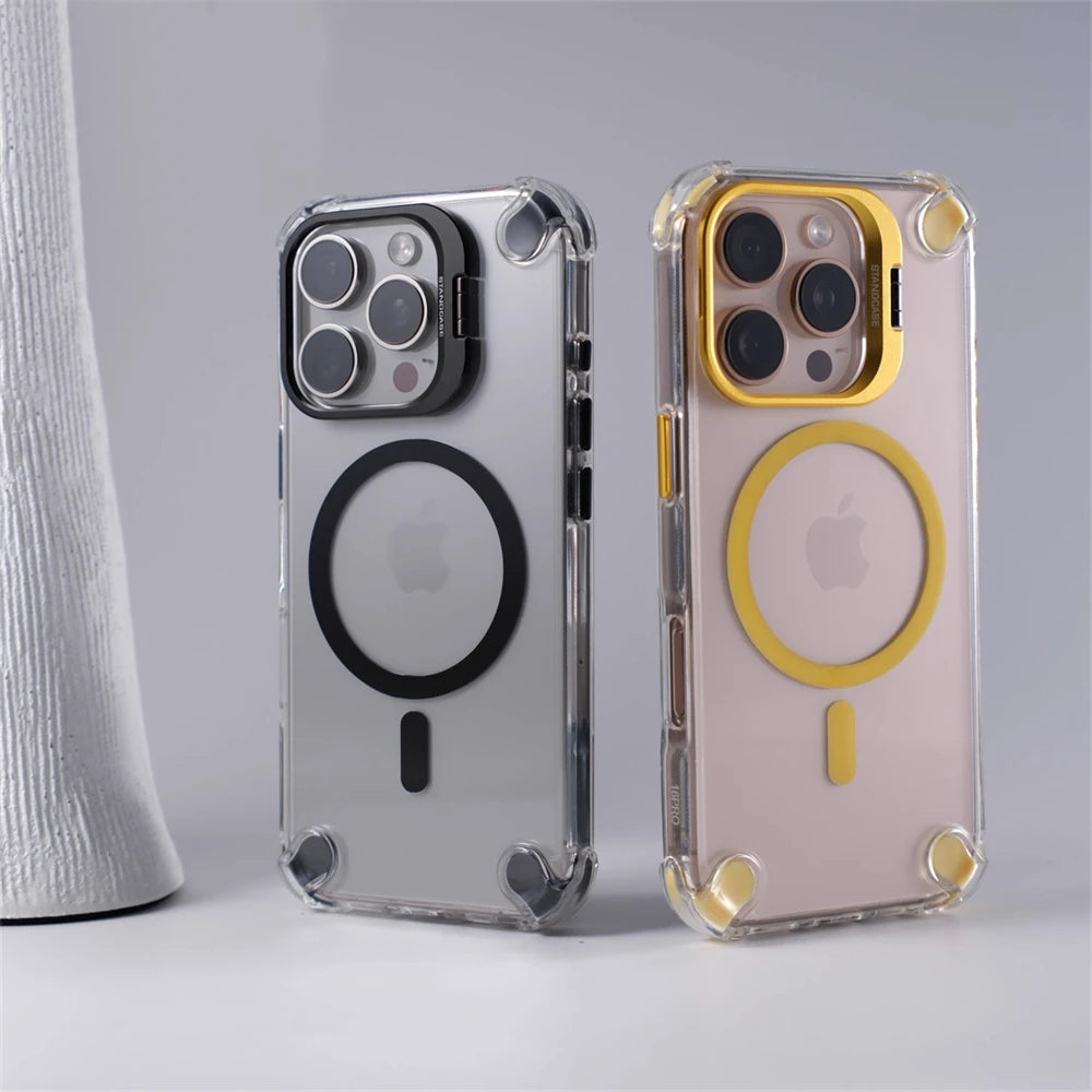 iPhone MagSafe Invisible Lens Stand Case