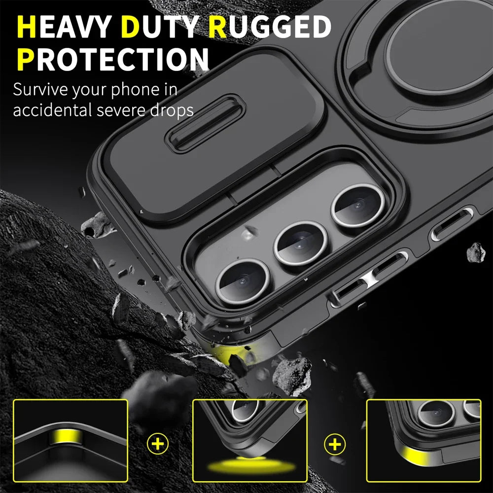 Galaxy Magnetic Armor Slide Camera Case