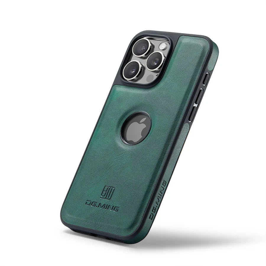 iPhone MagSafe Leather Logo View Case