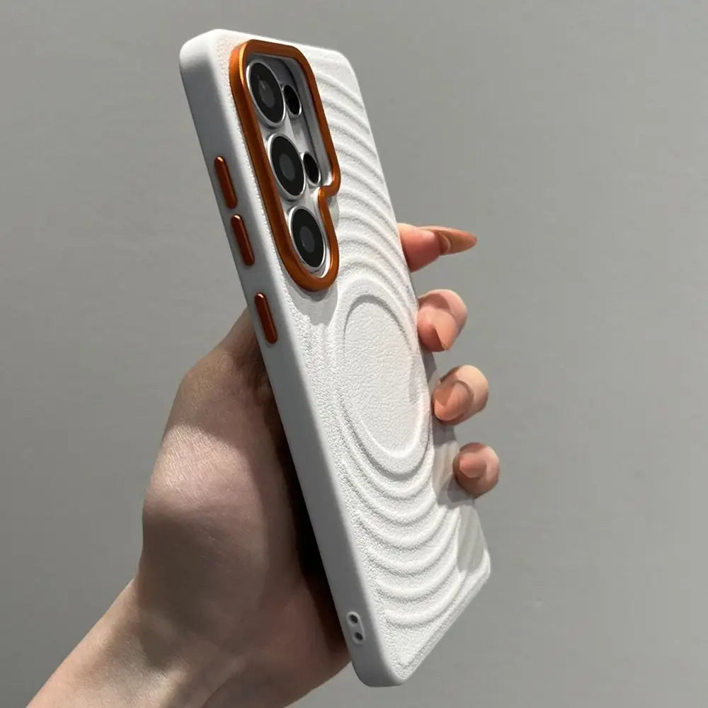 Galaxy Magnetic Ripple Leather Case