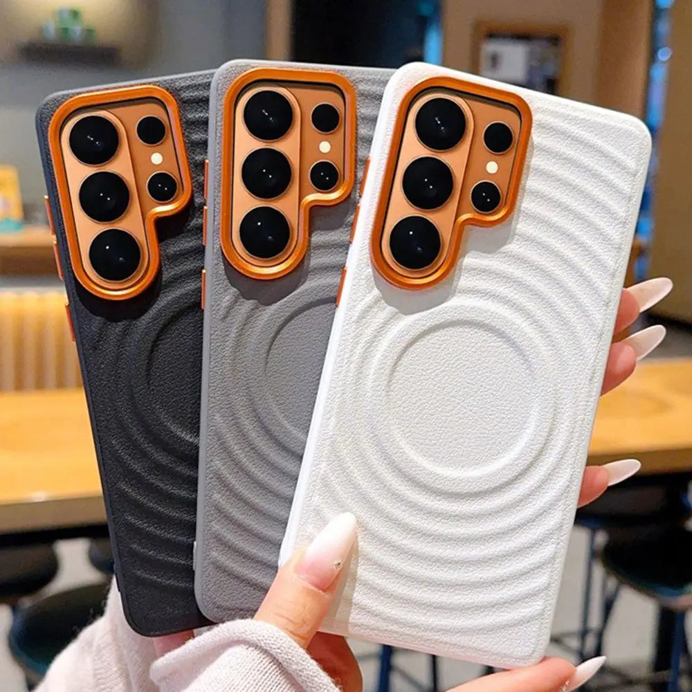 Galaxy Magnetic Ripple Leather Case